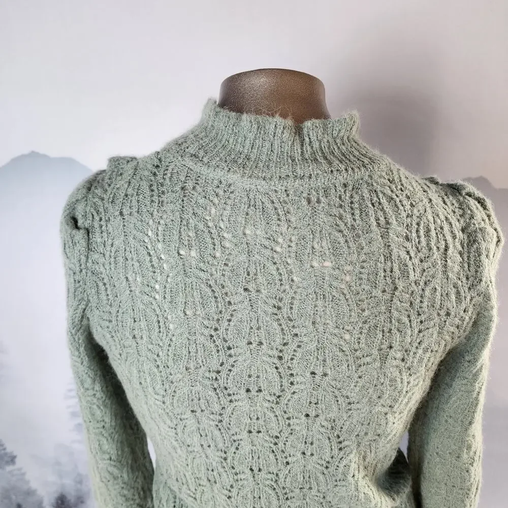 Veronica Beard Sage Green Alpaca / Merino Wool Sorina Sweater | Women's XS